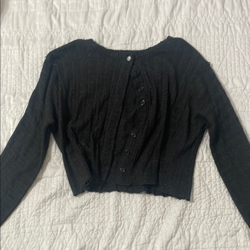 Black Button-Up Cardigan